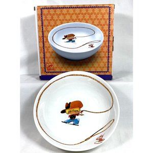 Djeco Gwen Keraval Western Spaghetti Child's Bowl Soup Plate Porcelain